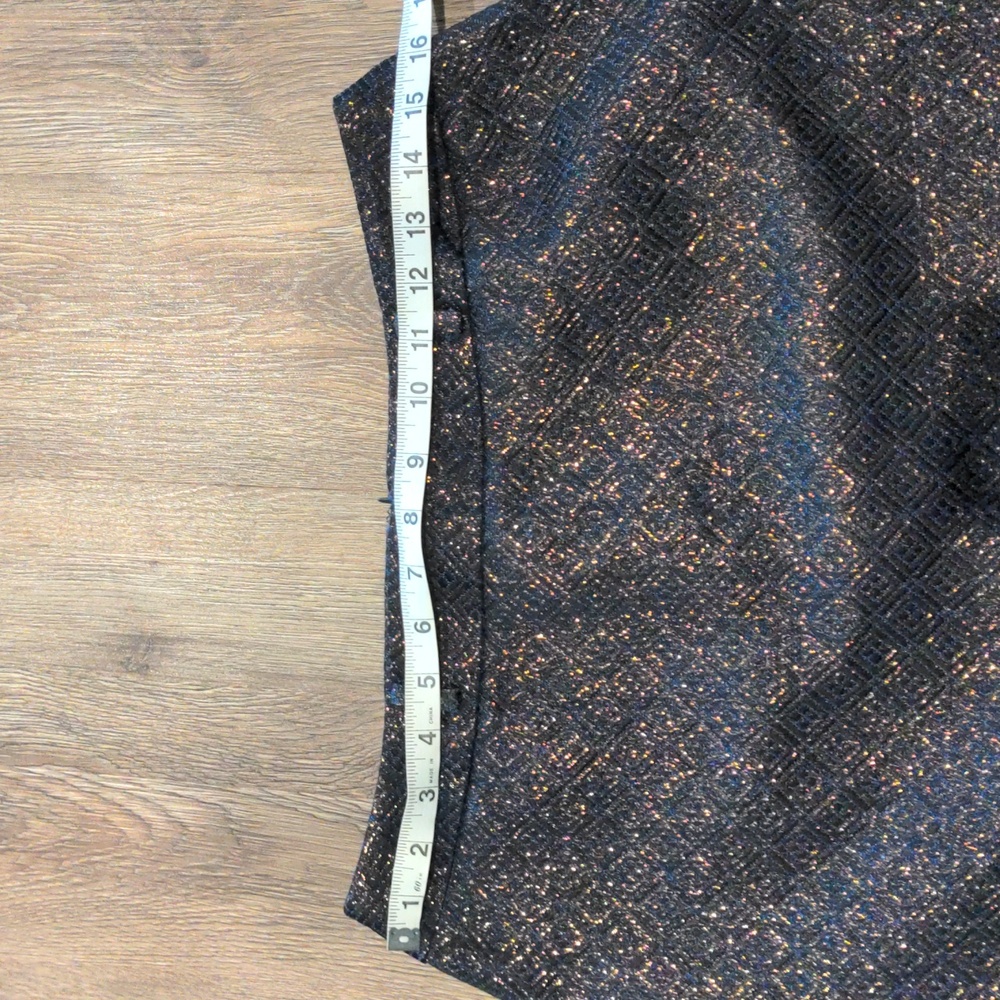 Worthington Women's Knee Length Pencil Shimmer Black Skirt - Size 10 - Picture 6 of 9